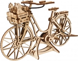 Ugears puzzle mecanic 3D din lemn - Bicicletă Holland (75 piese)