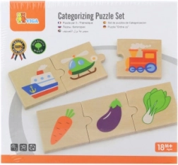 Puzzle logice din lemn VIGA, 24 piese