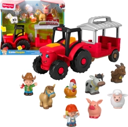 Fisher-Price Little People tractor îngrijirea animalelor – set interactiv cu figurine