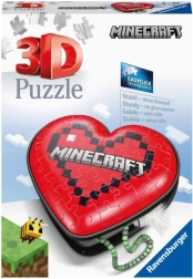 Ravensburger puzzle 3D inimă Minecraft, 54 piese