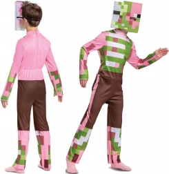 costum Zombie Pigman din jocul Minecraft pentru copii 10–12 ani (137–149 cm)