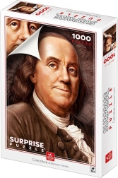 Puzzle Deico Caricatura lui Benjamin Franklin 1000 piese