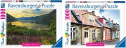 Set de două puzzle-uri 2 × 1000 piese RAVENSBURGER