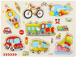 Puzzle din lemn – mijloace de transport 30 cm