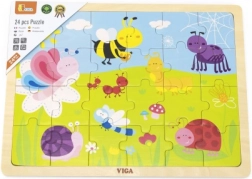Puzzle din lemn VIGA – pajiște, 24 piese