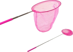 Plasă telescopică roz pentru fluturi și peștișori 85 cm
