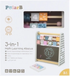 Abac din lemn 3 în 1 cu tablă și numere