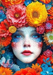 Puzzle În îmbrățișarea florilor 1000 piese