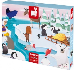 JANOD puzzle tactil viața pe gheață, 20 de piese