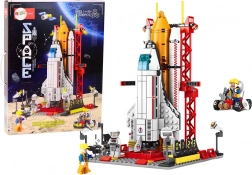 Set de construcție rachetă spațială cu rampă de lansare, 500 piese