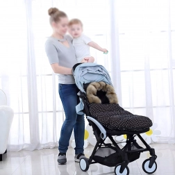 Sac de iarnă pentru cărucior și sanie cu blăniță 100 cm