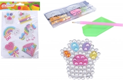 Set creativ autocolante diamantate cu pietricele MIX