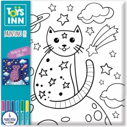 Imagine de colorat cu markere – pisică