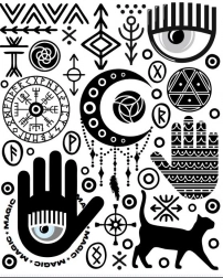 Aplicări termice – simboluri mistice, coală mare 20 × 30 cm