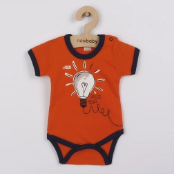 Body pentru bebeluși din bumbac, cu mânecă scurtă, NEW BABY Happy Bulbs