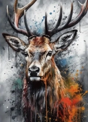 Pictură cu diamante cerb 30 × 40 cm
