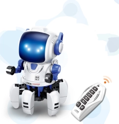 Robot RC cu șase picioare 18 cm cu telecomandă IR și efecte luminoase