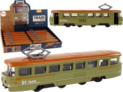 Tren verde metalic cu frecare