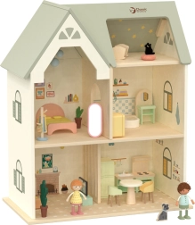 Căsuță din lemn pentru păpuși Cozy Cottage cu mobilier
