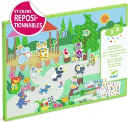 Djeco creații cu autocolante muzicieni