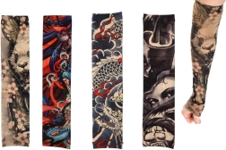 Mânecă elastică tip tatuaj – 4 modele în plic