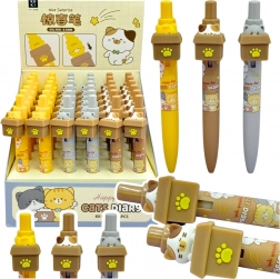 Pix gel cu pisică și cerneală albastră 0,5 mm