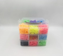 Set de elastice pentru realizarea brățărilor Loom Band, 3000 bucăți în cutie