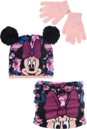 Căciulă, fular și mănuși Minnie