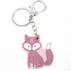 Breloc din lemn cu motiv de vulpe PolarB