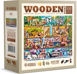 WOODEN CITY Puzzle din lemn Lumea uimitoare a animalelor 1010 piese