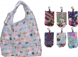 Geanta textilă pliabilă cu carabină