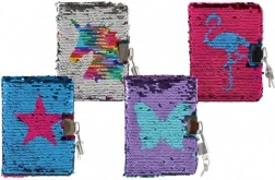 Caiet de notițe cu paiete și încuietoare TEDDIES