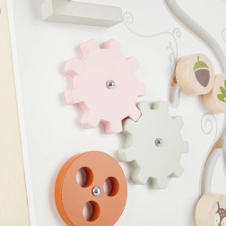 Bieco antemergător din lemn pentru copii cu activități – animale din pădure