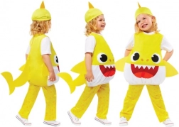 Costum Baby Shark galben pentru copii 3-4 ani