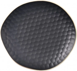 Farfurie desert ceramică TEA TIME 16,5 × 15 cm, neagră