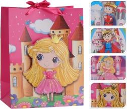 Pungă cadou 3D pentru copii 23 × 18 × 10 cm, mix de decorațiuni