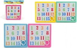 Puzzle numeric glisant 4×4 (mix de culori) – joc logic 15