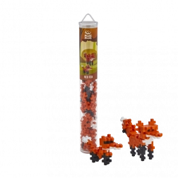 Plus-Plus vulpe – set creativ de construit 100 piese în tub