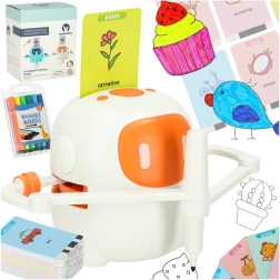 Robot educațional interactiv pentru învățarea desenului și scrisului cu carduri și markere