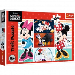 Puzzle 100 piese Amuzanta MINNIE DISNEY de la Trefl