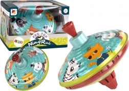 Jucărie metalică titirez cu animăluțe