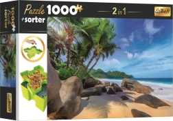 Puzzle cu sortator plajă exotică 1000 piese