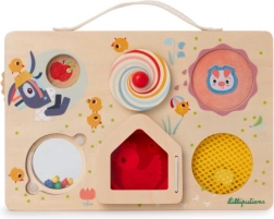 Lilliputiens panou de activități din lemn - aventuri la fermă