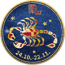 Curiosi puzzle rotund zodiac Scorpion 33 piese