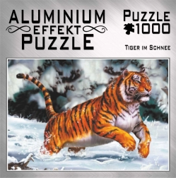 Puzzle metalic Tigru în zăpadă 1000 piese