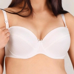 Sutien de alăptare semi-căptușit New Baby Eva – alb