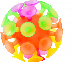 Mingea Sporto cu ventuze și lumină 10 cm