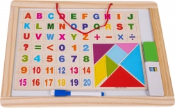 Tablă din lemn, dublă față, cu accesorii