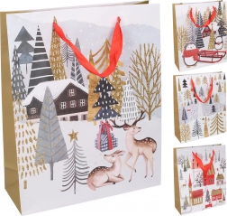 Pungă cadou de Crăciun M 26 × 32 × 10 cm
