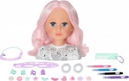 Baby Born cap de coafat creativ 22 cm cu accesorii
